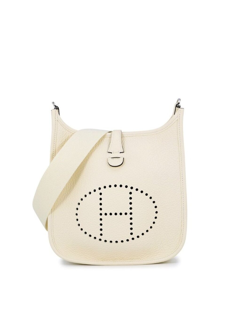 Hermes Shoulder Bag Evelyne 3 23 Cream Silver Taurillon Clemence